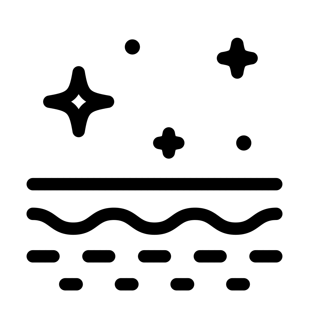 Crystals in fibre icon