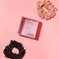 2 Silk Scrunchies and box